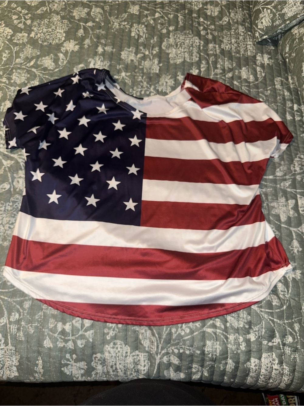 American Flag Short Sleeve Women’s Top - Red, White & Blue